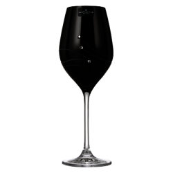 Dartington Crystal Glitz Noir Single White Wine Glass, Gift Boxed